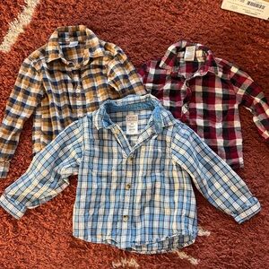 24 month button down shirt boys 3 item bundle lot